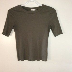 Olive ribbed tshirt